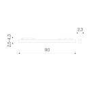 Magnetic rail lamps - Azzardo SAGA TRACK MAGNETIC 36W 1800lm 3000K White AZ4612 - product 5