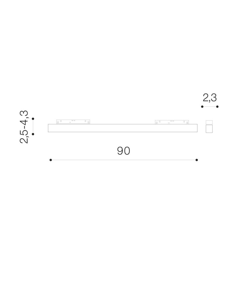 Magnetic rail lamps - Azzardo SAGA TRACK MAGNETIC 36W 1800lm 3000K White AZ4612 - product kolory-swiatla.pl 5