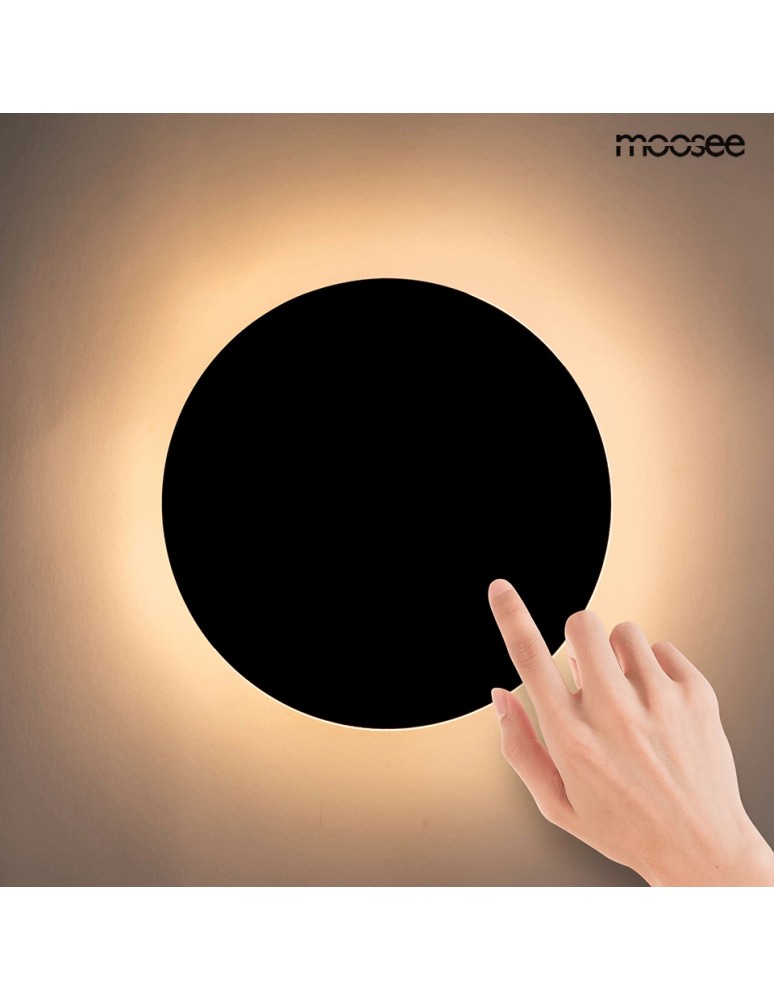Modern wall lamps - MOOSEE SHADOW SUN 25 wall lamp black (MSE010100393) - product kolory-swiatla.pl 3