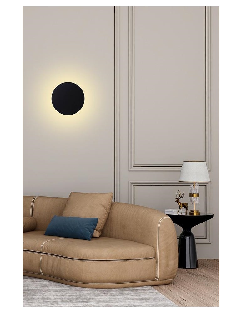 Modern wall lamps - MOOSEE SHADOW SUN 25 wall lamp black (MSE010100393) - product kolory-swiatla.pl 7