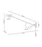 Cantilever wall lamps - MOOSEE GEAR wall lamp black (MSE1501100211) - product 11