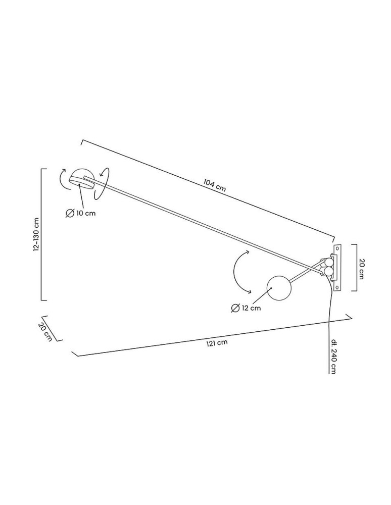Cantilever wall lamps - MOOSEE GEAR wall lamp black (MSE1501100211) - product kolory-swiatla.pl 11