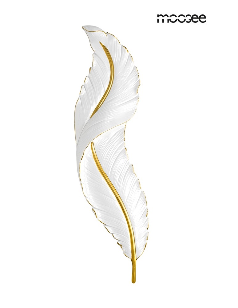 Designer wall lamps - MOOSEE wall lamp IKAR 80 white / gold (MSE010100387) - product kolory-swiatla.pl 1