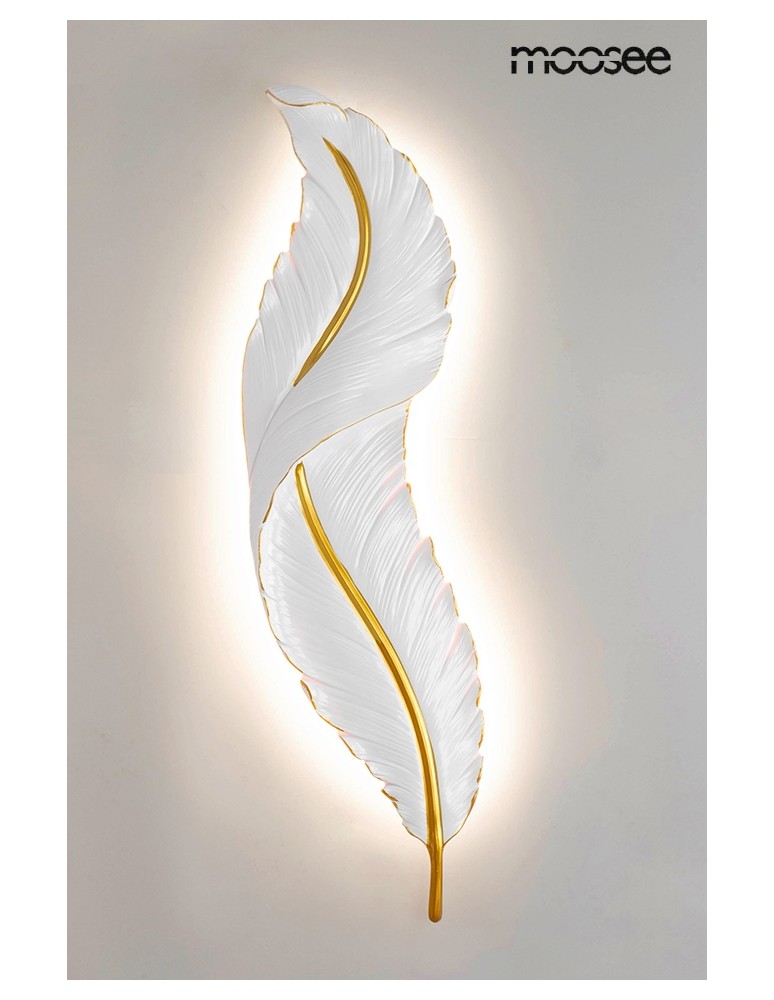 Designer wall lamps - MOOSEE wall lamp IKAR 80 white / gold (MSE010100387) - product kolory-swiatla.pl 2