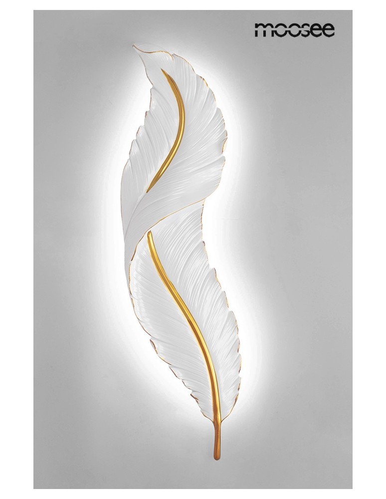 Designer wall lamps - MOOSEE wall lamp IKAR 80 white / gold (MSE010100387) - product kolory-swiatla.pl 3
