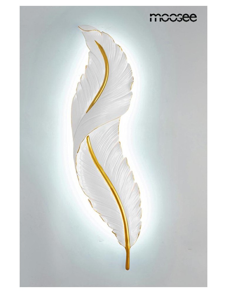 Designer wall lamps - MOOSEE wall lamp IKAR 80 white / gold (MSE010100387) - product kolory-swiatla.pl 4