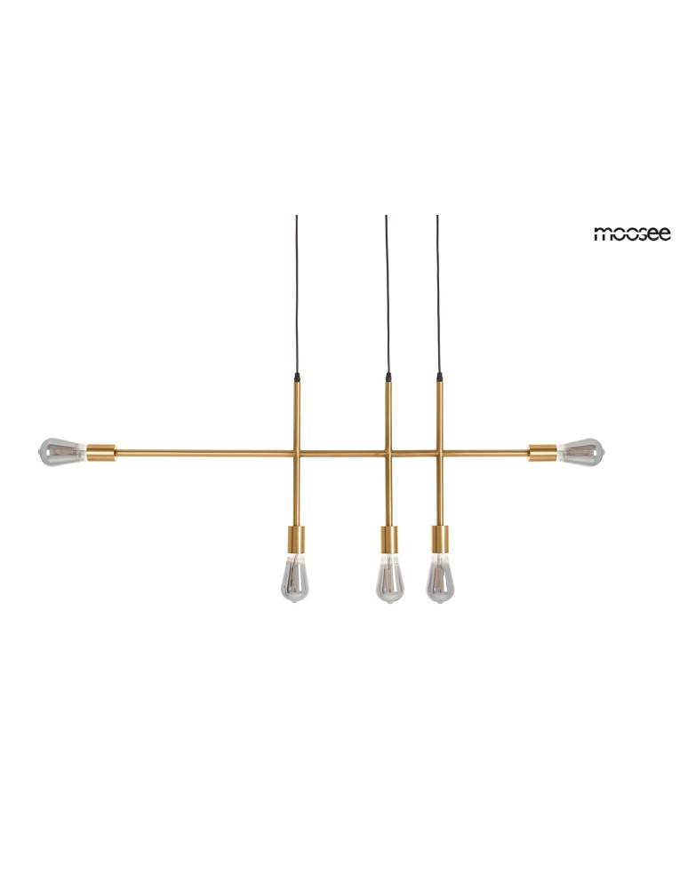 Pendant lamps bulbs - MOOSEE RIVA 5 gold pendant lamp (MSE010100396) - product kolory-swiatla.pl 1