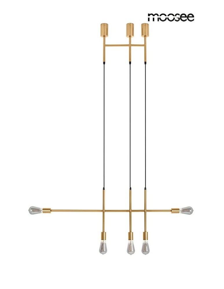 Pendant lamps bulbs - MOOSEE RIVA 5 gold pendant lamp (MSE010100396) - product kolory-swiatla.pl 3