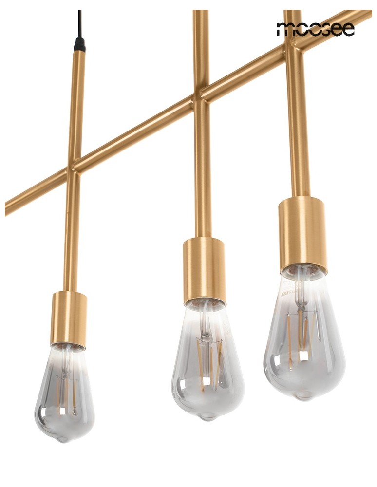 Pendant lamps bulbs - MOOSEE RIVA 5 gold pendant lamp (MSE010100396) - product kolory-swiatla.pl 5