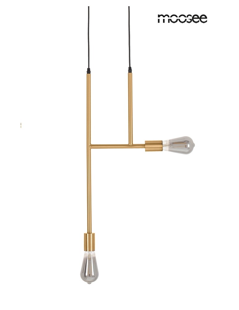 Pendant lamps bulbs - MOOSEE RIVA 2 gold pendant lamp (MSE010100395) - product kolory-swiatla.pl 1