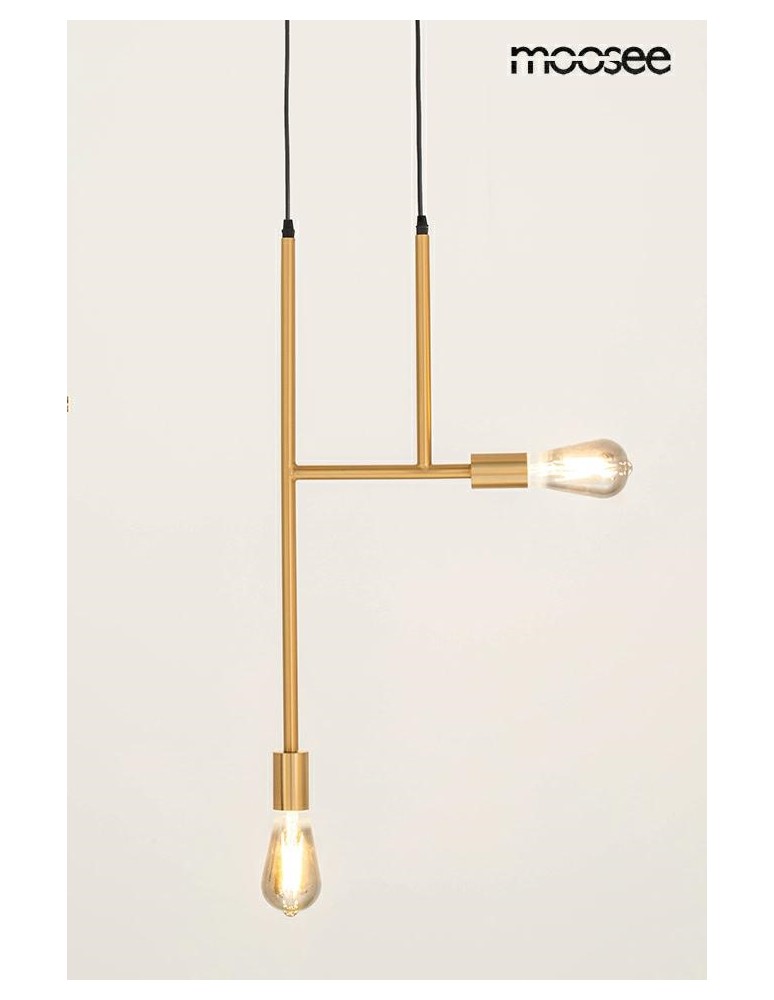 Pendant lamps bulbs - MOOSEE RIVA 2 gold pendant lamp (MSE010100395) - product kolory-swiatla.pl 2