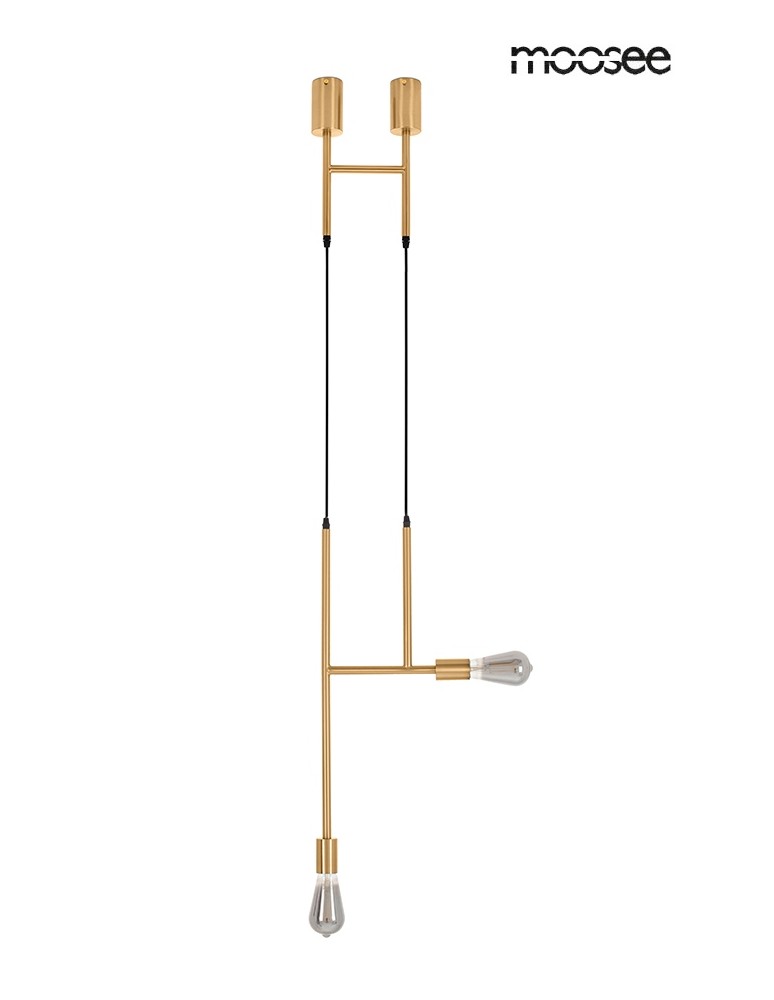Pendant lamps bulbs - MOOSEE RIVA 2 gold pendant lamp (MSE010100395) - product kolory-swiatla.pl 3