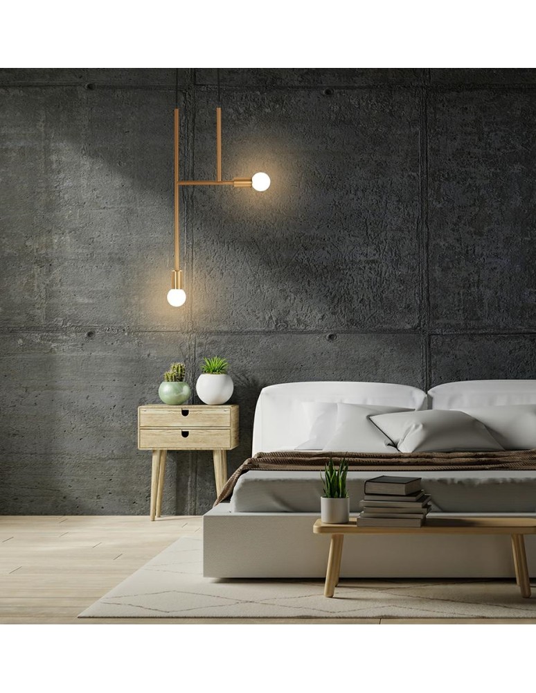 Pendant lamps bulbs - MOOSEE RIVA 2 gold pendant lamp (MSE010100395) - product kolory-swiatla.pl 9