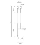 Pendant lamps bulbs - MOOSEE RIVA 2 gold pendant lamp (MSE010100395) - product 11