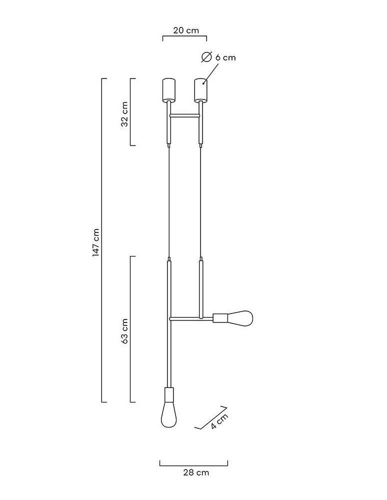 Pendant lamps bulbs - MOOSEE RIVA 2 gold pendant lamp (MSE010100395) - product kolory-swiatla.pl 11