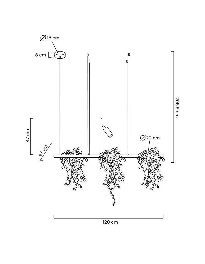 Pendant lamps over the island - MOOSEE PLANT LINE pendant lamp black (MSE1501100210) - product kolory-swiatla.pl 16