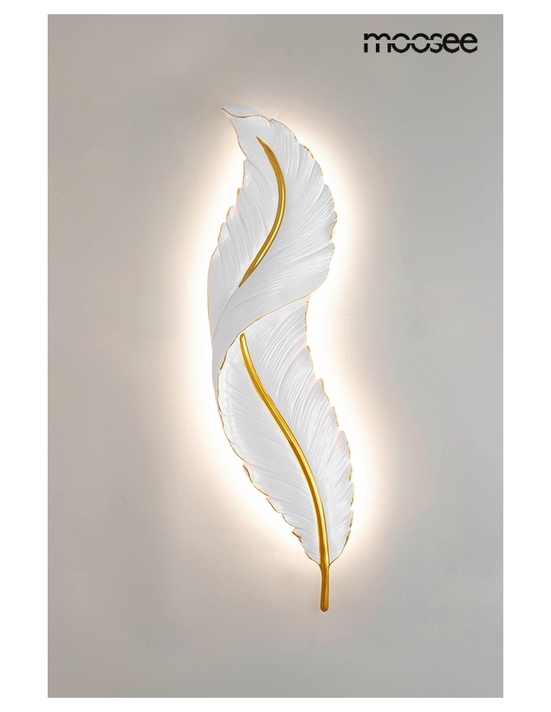 Designer wall lamps - MOOSEE wall lamp IKAR 60 white / gold (MSE010100386) - product kolory-swiatla.pl 2
