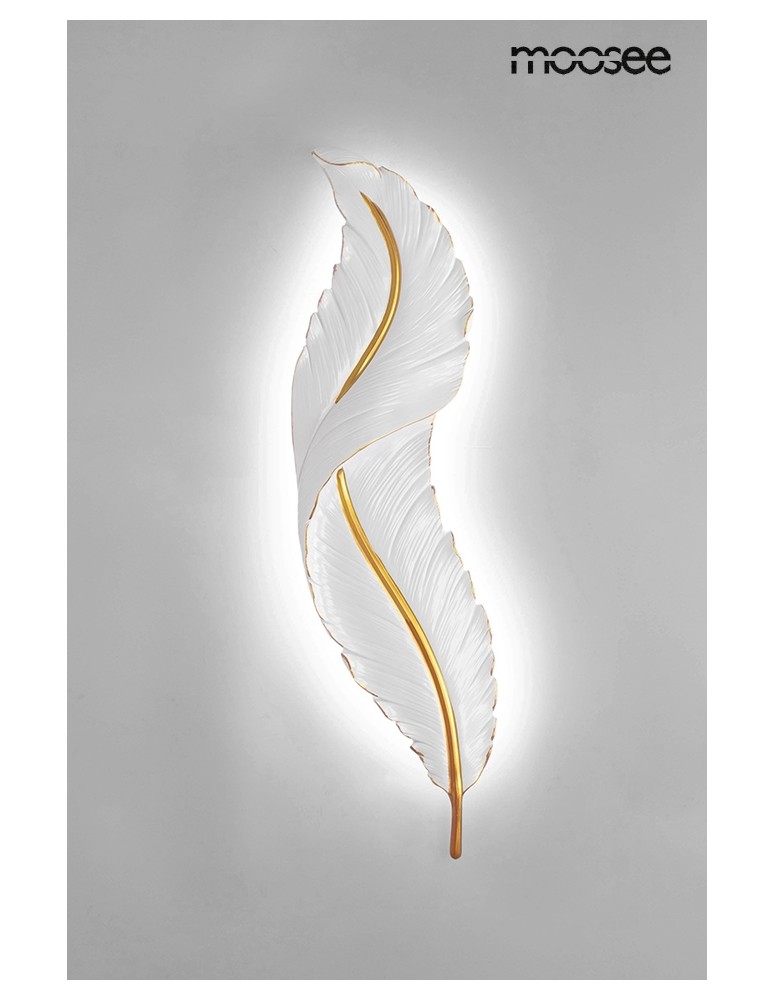 Designer wall lamps - MOOSEE wall lamp IKAR 60 white / gold (MSE010100386) - product kolory-swiatla.pl 3