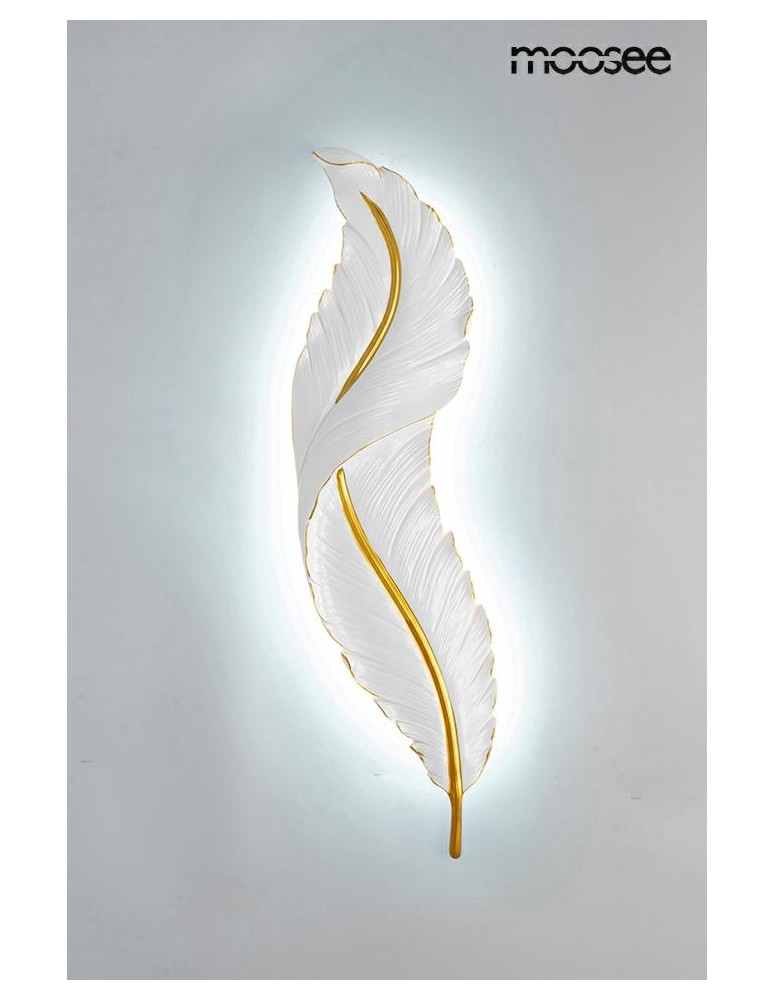 Designer wall lamps - MOOSEE wall lamp IKAR 60 white / gold (MSE010100386) - product kolory-swiatla.pl 4
