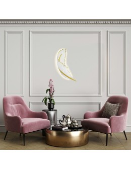 MOOSEE lampa ścienna PIÓRKO  biała / złota (MSE010100388)