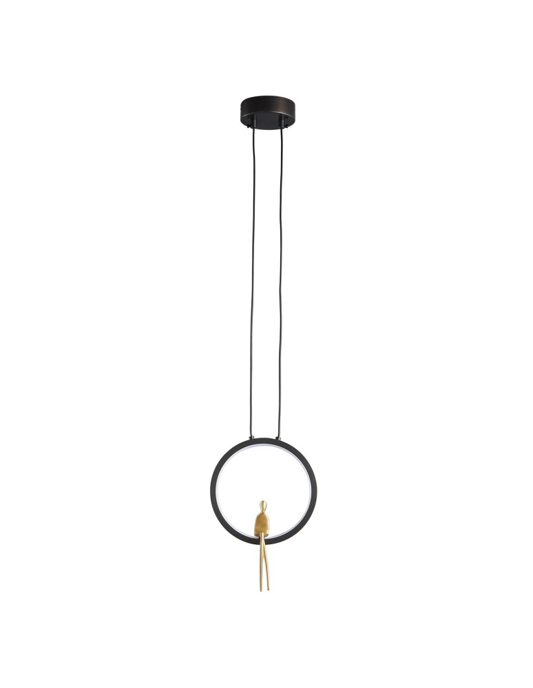 Designer pendant lamps -  Step Into Design AMICI led pendant lamp black and gold 27 cm ST-D7774 black - product kolory-swiatla.pl 1