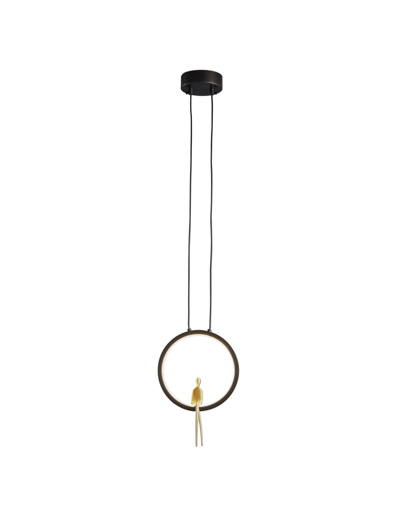 Designer pendant lamps -  Step Into Design AMICI led pendant lamp black and gold 27 cm ST-D7774 black - product kolory-swiatla.pl 2