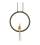 Designer pendant lamps -  Step Into Design AMICI led pendant lamp black and gold 27 cm ST-D7774 black - product 4