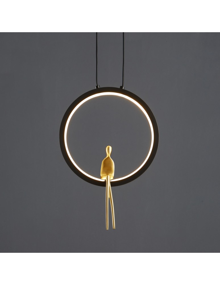 Designer pendant lamps -  Step Into Design AMICI led pendant lamp black and gold 27 cm ST-D7774 black - product kolory-swiatla.pl 5