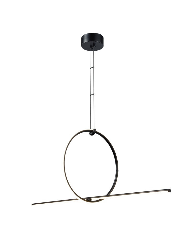 Pendant lamps over the island -  Step Into Design FORMA LED pendant lamp black 110 cm ST-10339P-A - product kolory-swiatla.pl 1