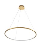 Pendant lamps circles -  Step Into Design CIRCLE SLIM 60 LED pendant lamp gold 60 cm ST-10112P-D600 - product 1
