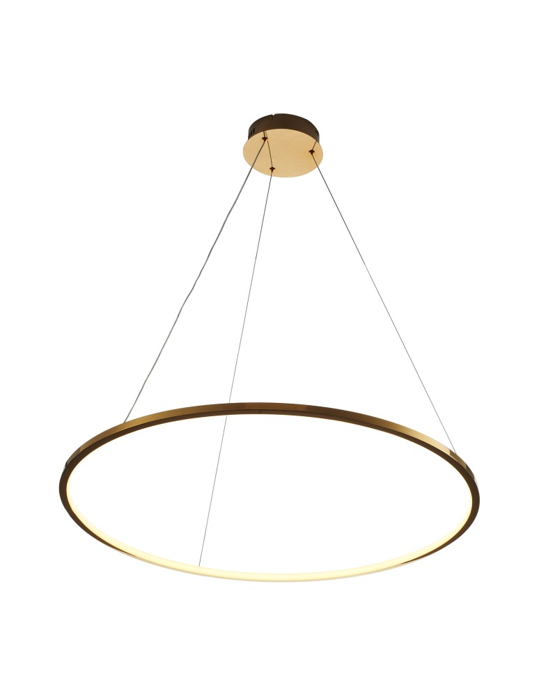 Pendant lamps circles -  Step Into Design CIRCLE SLIM 60 LED pendant lamp gold 60 cm ST-10112P-D600 - product kolory-swiatla.pl 2