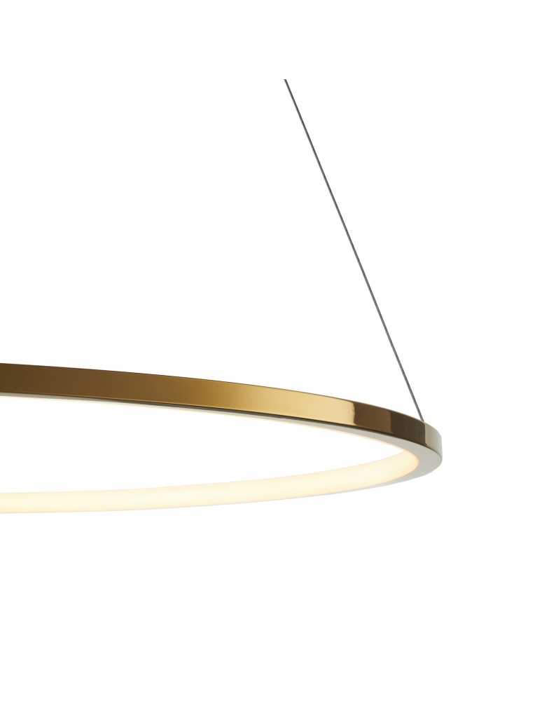 Pendant lamps circles -  Step Into Design CIRCLE SLIM 60 LED pendant lamp gold 60 cm ST-10112P-D600 - product kolory-swiatla.pl 4