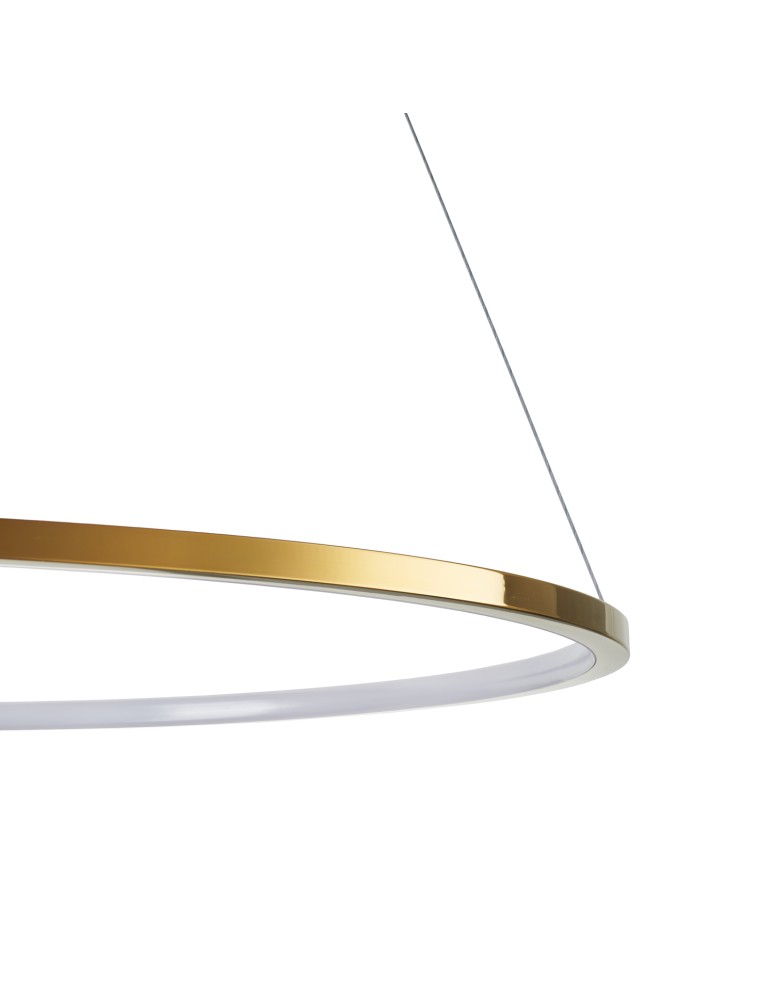 Pendant lamps circles -  Step Into Design CIRCLE SLIM 80 LED pendant lamp gold 80 cm ST-10112P-D800 - product kolory-swiatla.pl 2
