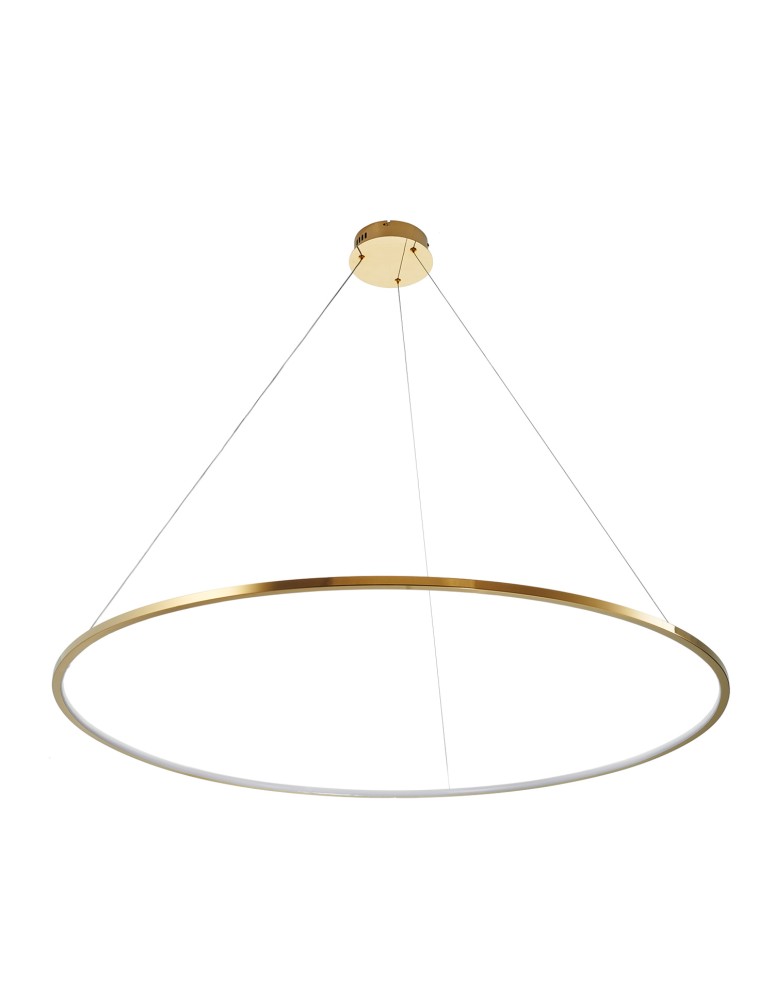 Pendant lamps circles -  Step Into Design CIRCLE SLIM 120 LED pendant lamp gold 120 cm ST-10112P-D1200 - product kolory-swiatla.pl 1