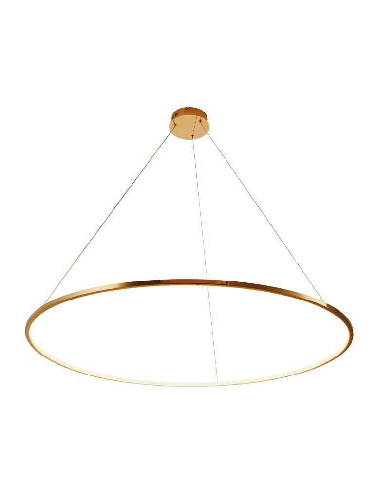 Pendant lamps circles -  Step Into Design CIRCLE SLIM 120 LED pendant lamp gold 120 cm ST-10112P-D1200 - product kolory-swiatla.pl 2