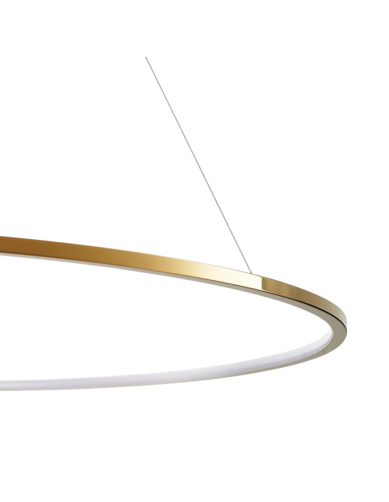 Pendant lamps circles -  Step Into Design CIRCLE SLIM 120 LED pendant lamp gold 120 cm ST-10112P-D1200 - product kolory-swiatla.pl 3