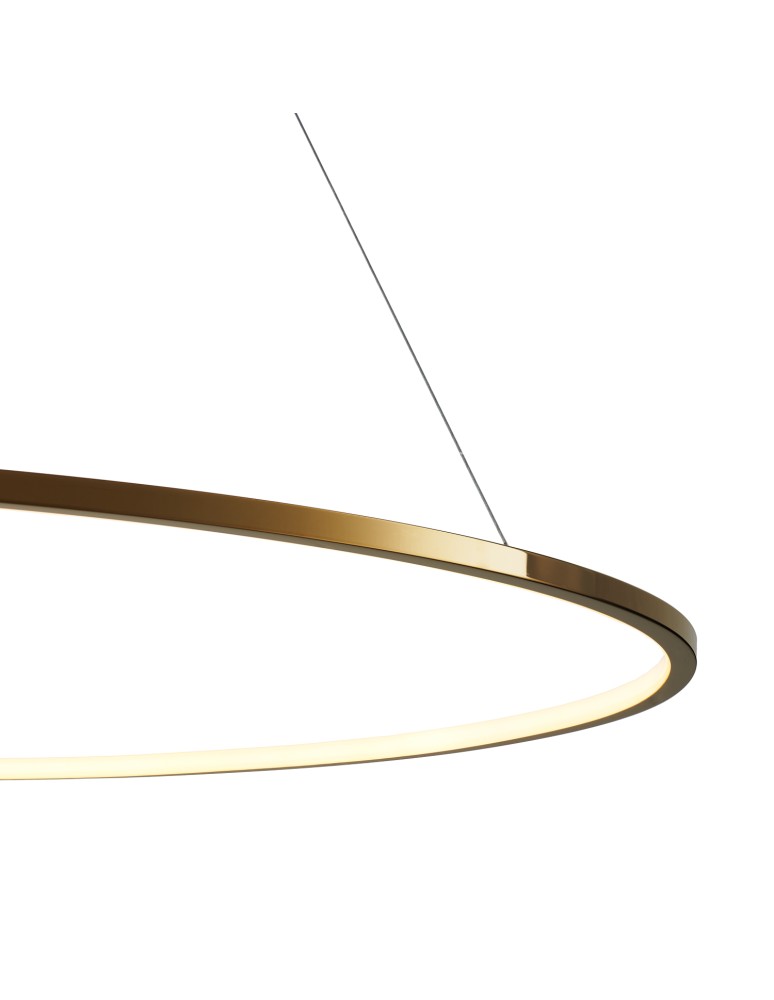 Pendant lamps circles -  Step Into Design CIRCLE SLIM 120 LED pendant lamp gold 120 cm ST-10112P-D1200 - product kolory-swiatla.pl 4