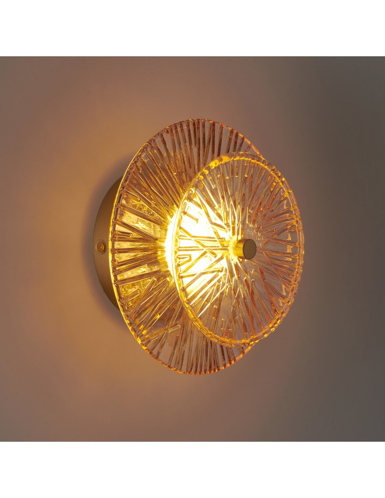 Designer wall lamps -  Step Into Design LUXIO LED amber 20 cm wall lamp ST-3315-2 copper - product kolory-swiatla.pl 3