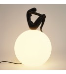 Designer table lamps -  Step Into Design WOMAN-2 table lamp black 35 cm ST-6020-B black - product 2