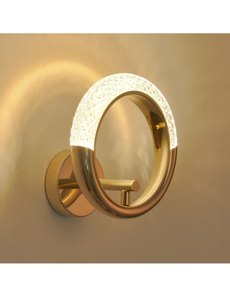 Glamour wall lamps -  Step Into Design JEWEL LED wall lamp gold 21 cm DB9013-A. - product kolory-swiatla.pl 5