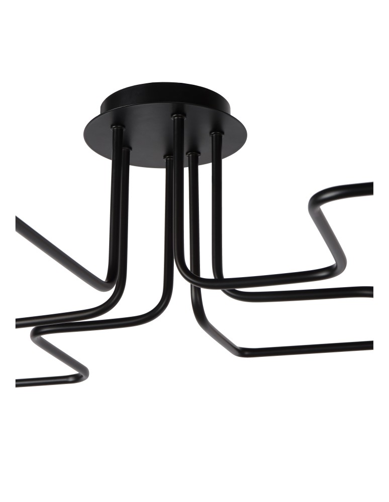 Loft ceiling lamps - industrial - Lucide LESTER Plafond Light 6xE27 100/75/20cm Black 21112/06/30 - product kolory-swiatla.pl 4
