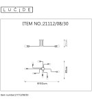 Loft ceiling lamps - industrial - Lucide LESTER Plafond Light 8xE27 150/80/20cm Black 21112/08/30 - product 5