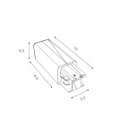 Accessories for 3 phase busbars - Azzardo TRACK 3LINE END POWER LEFT BK Power End Left 3 Phase Bus Black AZ4284 - product 2