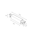 Accessories for 3 phase busbars - Azzardo TRACK 3LINE POWER WH Switch with Possibility to Plug into 3 Phase Bus White AZ4273 - product 2