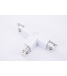 Accessories for 3 phase busbars - Azzardo TRACK 3LINE T CONNECTOR LEFT WH Left-handed T Connector with Power Supply Pluggable to 3-phase Bus White AZ4275 - product 1