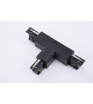Accessories for 3 phase busbars - Azzardo TRACK 3LINE T CONNECTOR RIGHT BK Right-handed T Connector with Plug-in Power to 3-phase Bus Black AZ4278 - product 1