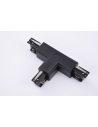 Azzardo TRACK 3LINE T CONNECTOR RIGHT BK Right-handed T Connector with Plug-in Power to 3-phase Bus Black AZ4278