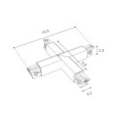 Accessories for 3 phase busbars - Azzardo TRACK 3LINE X CONNECTOR BK Switch X with Possibility to Plug into 3 Phase Bus Black AZ4280 - product 2