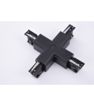 Accessories for 3 phase busbars - Azzardo TRACK 3LINE X CONNECTOR BK Switch X with Possibility to Plug into 3 Phase Bus Black AZ4280 - product 1