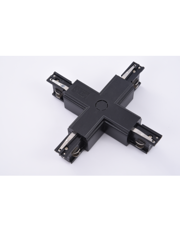 Azzardo TRACK 3LINE X CONNECTOR BK Łącznik X z Możliwością Wpięcia Zasilania do Szyny 3 fazowej Czarny AZ4280